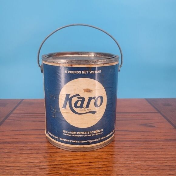 Karo Syrup Paint Can Style Tin Vintage Advertising Kitchen Decor - Picture 1 of 9